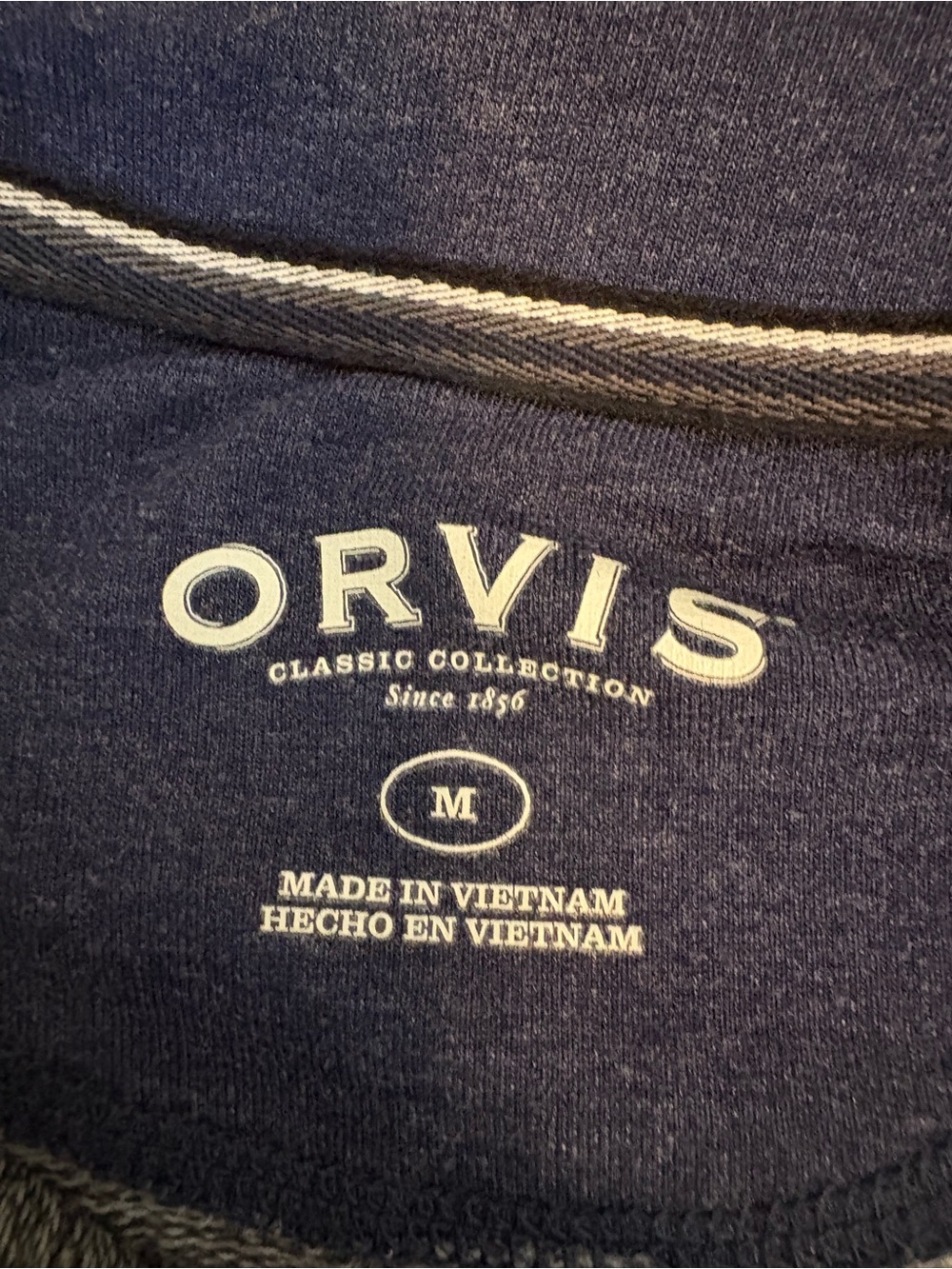 Orvis Blue Heather Quarter Zip Pullover Sweater Men’s Medium - Picture 3 of 7
